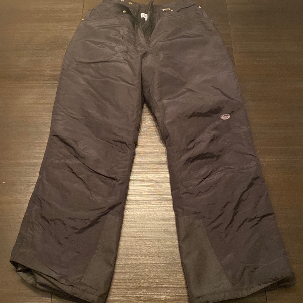 Slalom Black Skii Pants Size Medium
